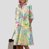 Nadine - Vestido de Verano Floral de Lujo para un Estilo Sin Esfuerzo