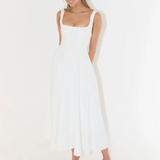 Helena | Vestido largo con escote cuadrado