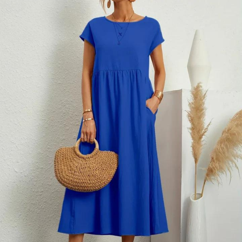 Marcia | Vestido de verano de tela premium en estilo Floating