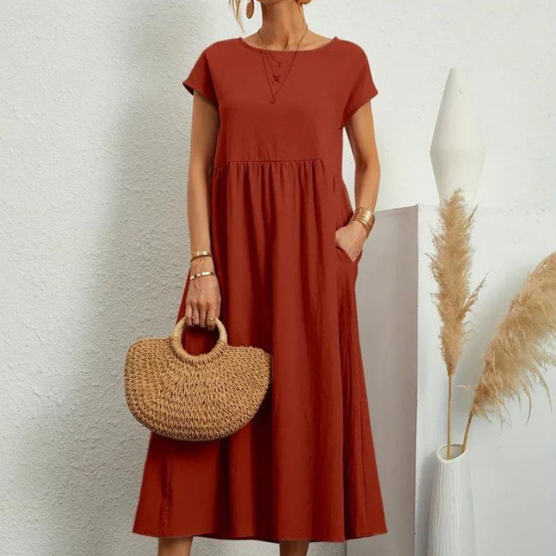 Marcia | Vestido de verano de tela premium en estilo Floating