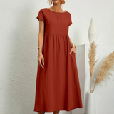 Marcia | Vestido de verano de tela premium estilo Floating