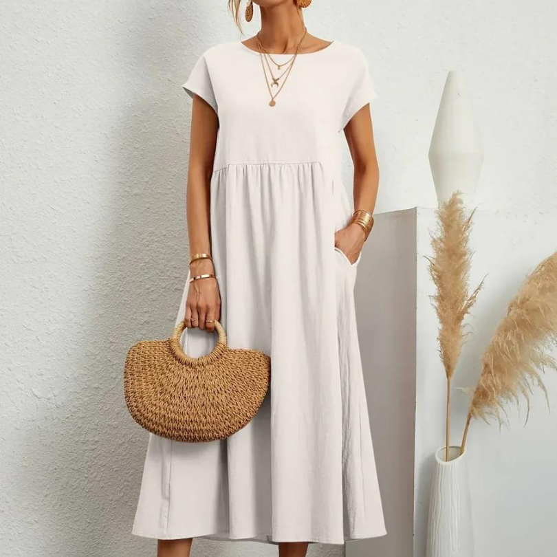 Marcia | Vestido de verano de tela premium en estilo Floating