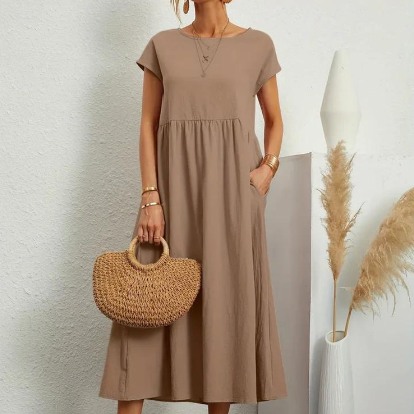 Marcia | Vestido de verano de tela premium en estilo Floating