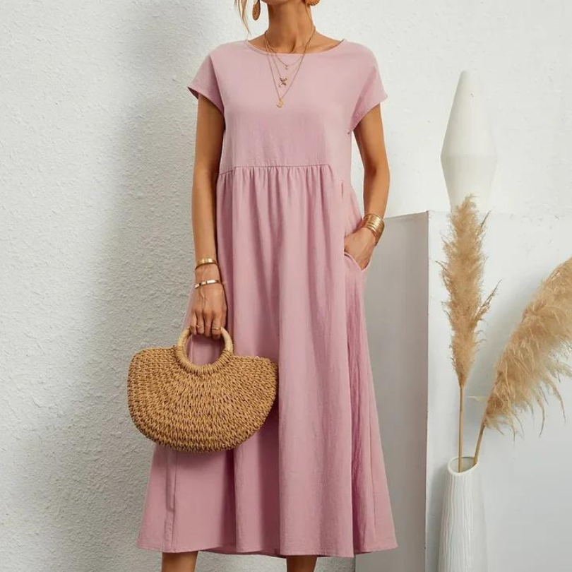 Marcia | Vestido de verano de tela premium en estilo Floating