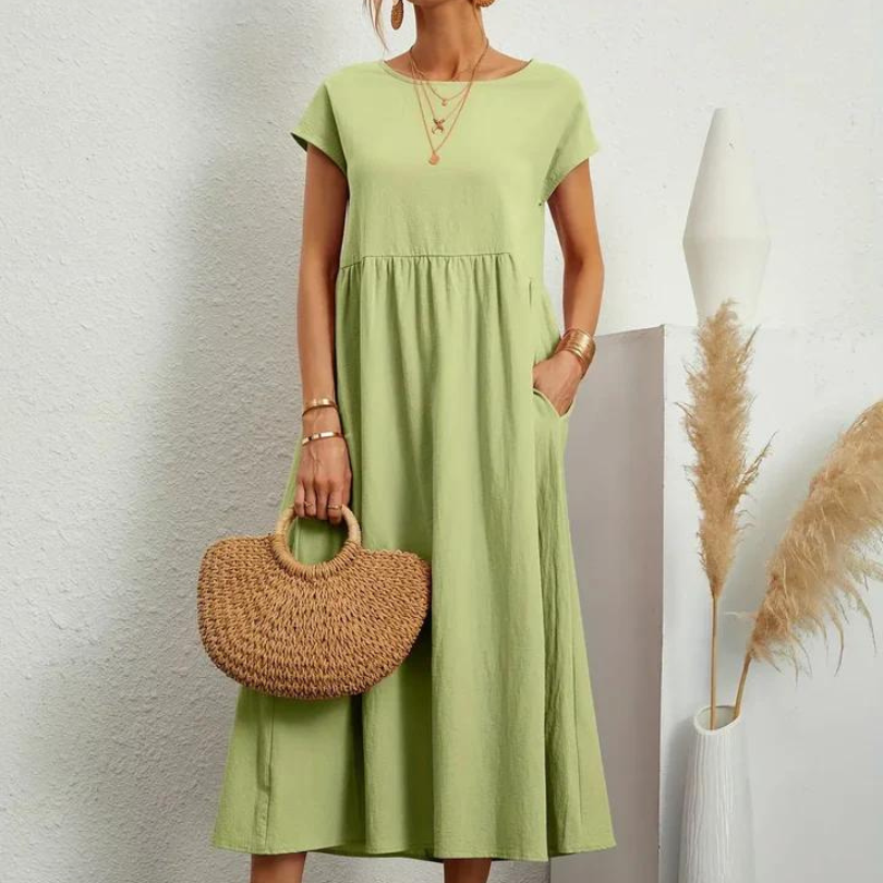 Marcia | Vestido de verano de tela premium estilo Floating