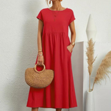 Marcia | Vestido de verano de tela premium estilo Floating