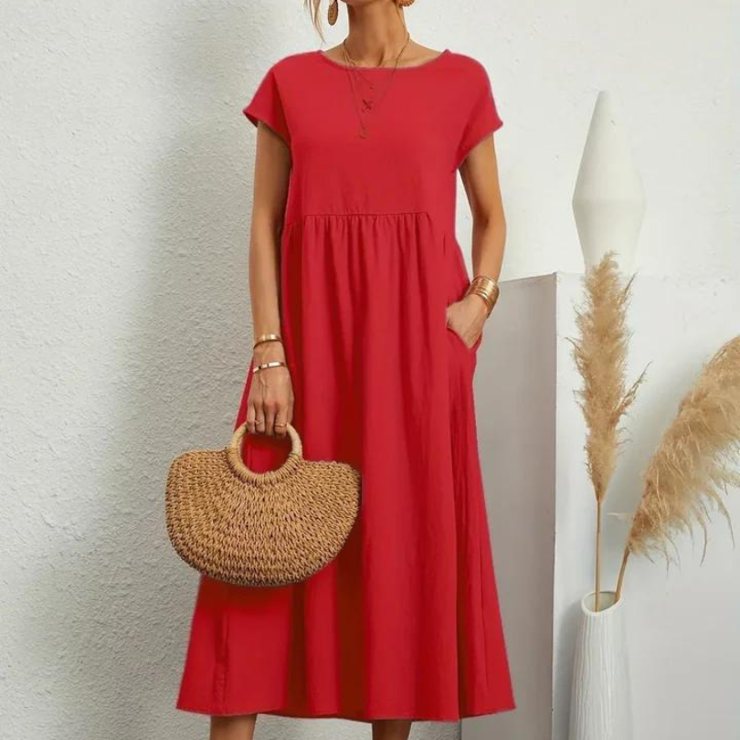 Marcia | Vestido de verano de tela premium estilo Floating