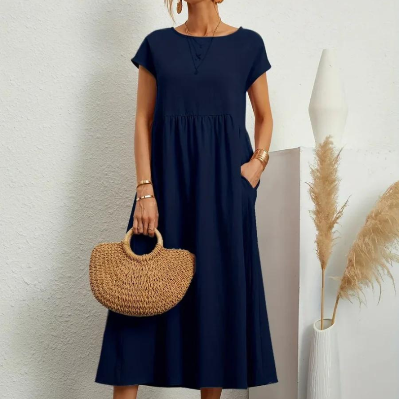 Marcia | Vestido de verano de tela premium en estilo Floating