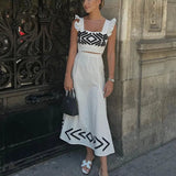 Leana - Conjunto de top y falda