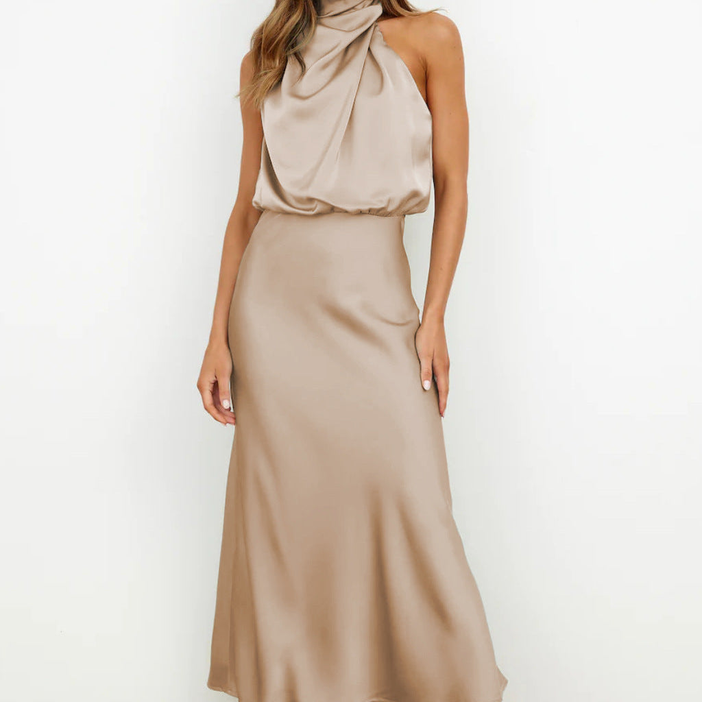 Veleta | Vestido largo de satén