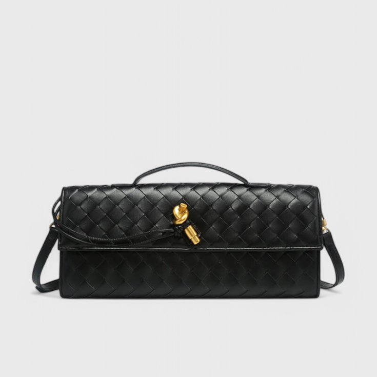 Melanie | Clutch con Detalle de Nudo Dorado