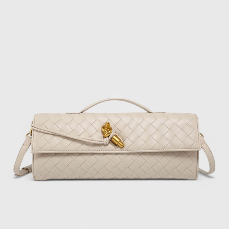 Melanie | Clutch con Detalle de Nudo Dorado