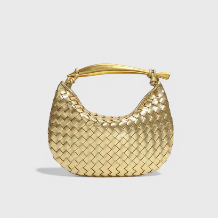 Gerda | Bolso Woven con Asa Dorada