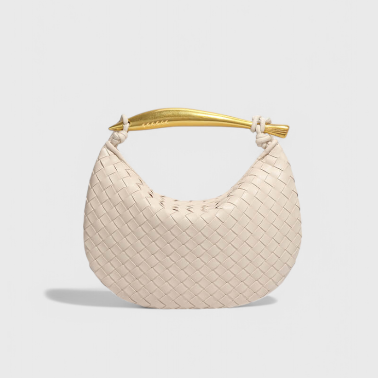 Gerda | Bolso Woven con Asa Dorada