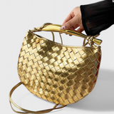 Gerda | Bolso Woven con Asa Dorada