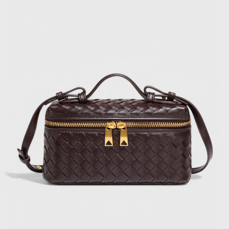 Milla | Bolso Mini Woven con Accesorios Dorados