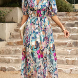 Elsa - Vestido midi estampado