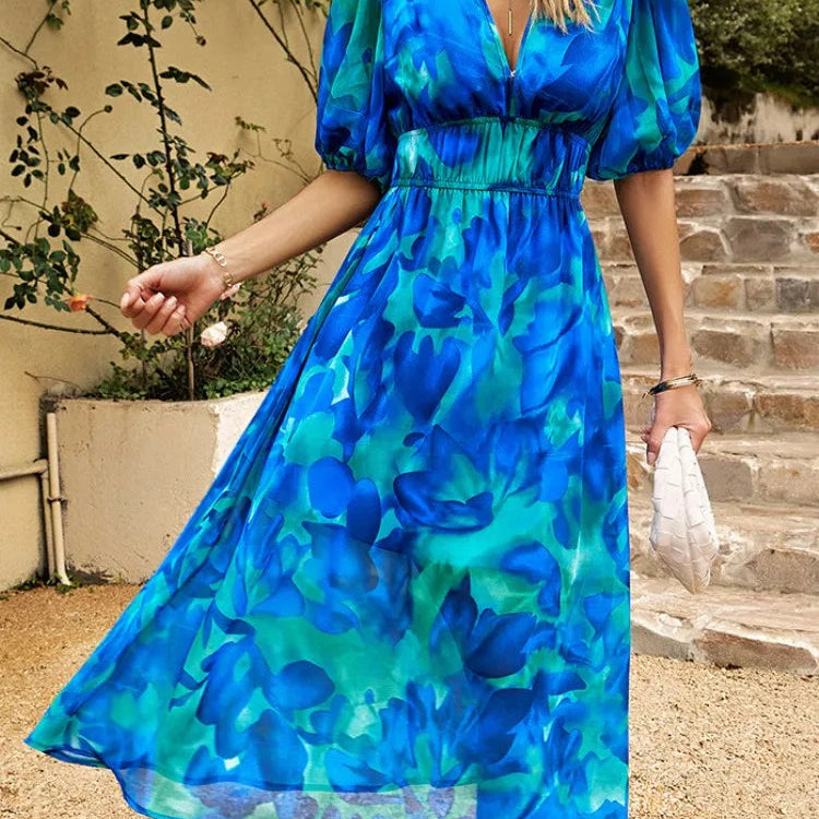 Elsa - Vestido midi estampado