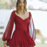 Alma - Minivestido con mangas abullonadas