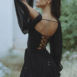 Alma - Minivestido con mangas abullonadas