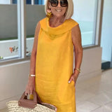 Mariella | Vestido de material premium arrugado