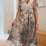 Alicja | Vestido casual con estampado sencillo y escote en V