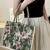 Taila | Bolsa de Yute con Estampado Floral y Diseño Ecológico