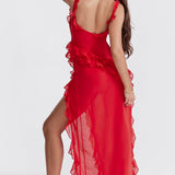 Dalia | Vestido largo con volantes