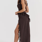 Dalia | Vestido largo con volantes