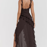 Dalia | Vestido largo con volantes