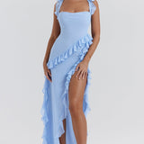 Dalila | Vestido largo con volantes