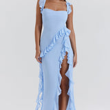 Dalia | Vestido largo con volantes