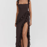 Dalia | Vestido largo con volantes