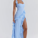 Dalia | Vestido largo con volantes