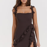 Dalia | Vestido largo con volantes