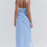 Dalila | Vestido largo con volantes