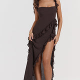 Dalia | Vestido largo con volantes
