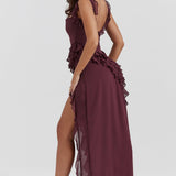 Dalia | Vestido largo con volantes