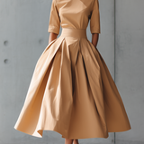 Vestido Maxi Estructurado en Algodón