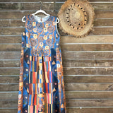 Mirka | Vestido sin mangas para mujer con patrón geométrico abstracto