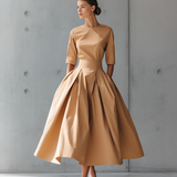 Vestido Maxi Estructurado en Algodón