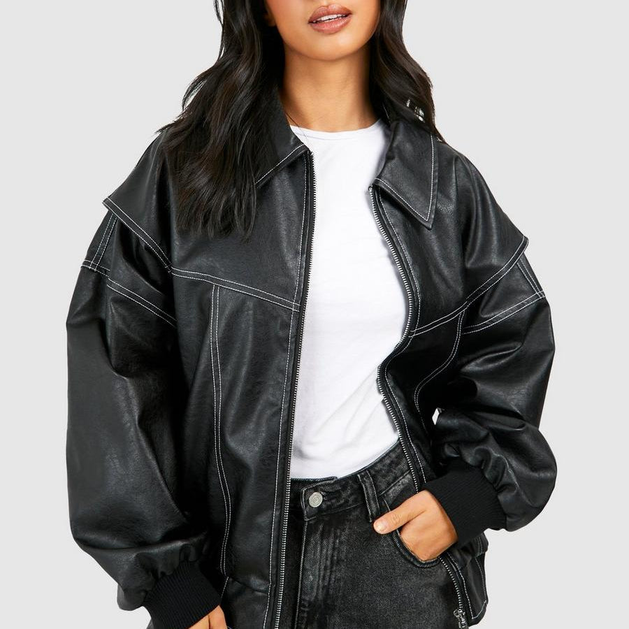 Bomber de cuero
