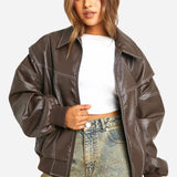 Bomber de cuero