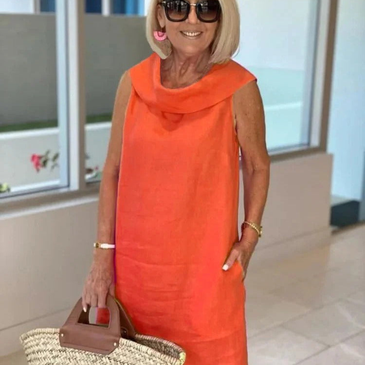 Mariella | Vestido de material premium arrugado