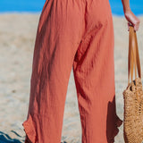 Pantalón ancho con volantes
