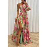 Nina | Vestido maxi de gasa con un tirante