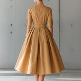 Vestido Maxi Estructurado en Algodón