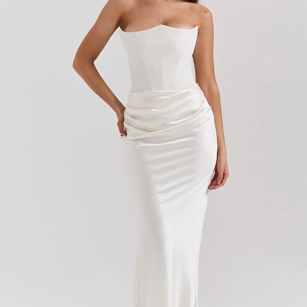 Niza | Vestido largo de satén