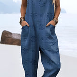 Rikke™ | Pantalones de tirantes con estampado índigo