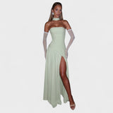 Vestido Maliyah - Corte Asimétrico Menta